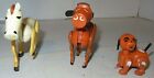 Vintage Fisher Price Little People Farm 3 Pc Dog Cow Horse Animal Lot Used Toys