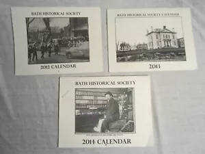 Three BATH HISTORICAL SOCIETY Photographic Calendars -- Bath, MAINE -- 2012-2014 - Picture 1 of 11