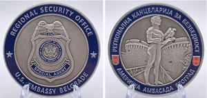 Challenge Coin Serbia Regional Security Office RSO US-Botschaft Belgrad 2" x 2" - Bild 1 von 5