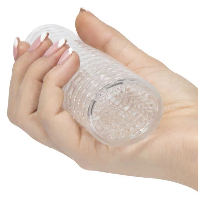 Lovehoney Male Masturbator Stroker - Clear Textured Penis Sleeve Male Sex Toy - Image 1 of 4