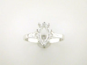 Marquise Split Shank Solitaire Ring Setting Sterling Silver - Picture 1 of 1