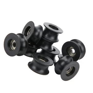 10PCS U Type Pulley Roller Bearing Deep U Shaped Nylon Coated Pulley Rail Wheel - Picture 1 of 22