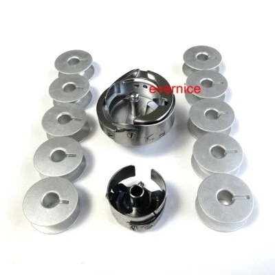 Gancho giratorio + estuche de bobina + 10 bobinas para costura Singer 20U Zig Zag #541674 410019 Foto 1 de 4