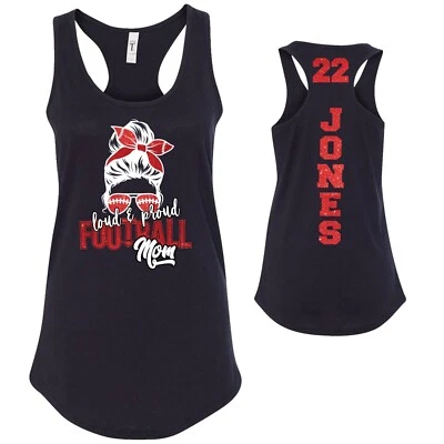 Camiseta sin mangas personalizada con brillo de fútbol diseño de moño desordenado siguiente nivel ajustada espalda deportiva Foto 1 de 4