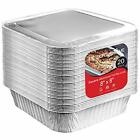 Stock Your Home 8 x 8 Square foil pan with lids - 20 Count