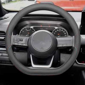 Nappa Leather D Type Car Steering Wheel Cover Wrap for Nissan Qashqai 2008 -2023 - Picture 1 of 15