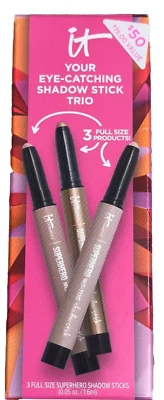 IT Cosmetics Superhero Shadow Stick Trio Shade Super Slate, Taupe, Bare & Brave - Image 1 of 2