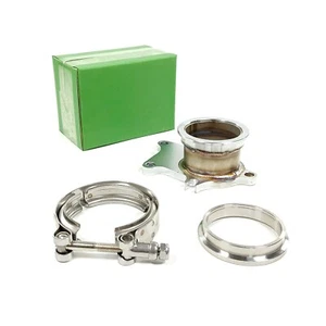 Turbo Charger Flange Conversion Adapter T3/T4 5 Bolt to 2.5" V-Band Flange Kit - Picture 1 of 6