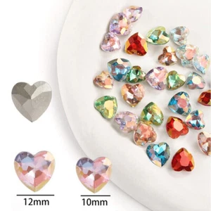 High-quality k9 Light color LA series Crystal Rhinestone Heart Jewels Stones - Picture 1 of 16