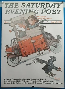 Norman Rockwell Saturday Evening Post Poster "Look Out Below" Print - Picture 1 of 1