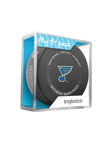 MY FIRST PUCK for NEWBORN BABY BOY St. Louis Blues Licensed NHL Puck Cover