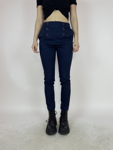 PANTALONI BLU VALENTINO DA DONNA ROSSI cotone taglia 40