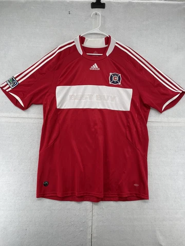 Chicago Fire FC Soccer Jersey Adult 2XL XXL Red Adidas MLS Authentic Men's Cover