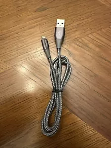 New Amazon Basics MFi Certified Braided Lightning to USB A Cable 1ft for iPhone - Picture 1 of 3