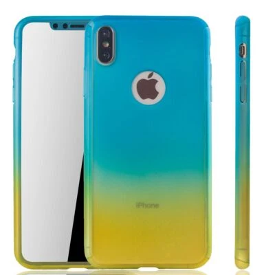 Custodia Cellulare Protettiva per Apple IPHONE Xs Max Full Cover Display Giallo - Immagine 1 di 4