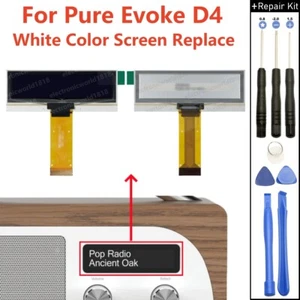 Para Pure Evoke D4 Portátil Digital DAB/FM Hogar Radio Pantalla Blanca Reparación - Imagen 1 de 5