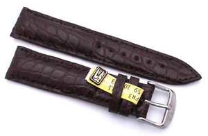 Cinturino orologio 20mm/18mm moka Louisiana vero ALLIGATOR made Germany cinturino coccodrillo - Foto 1 di 4