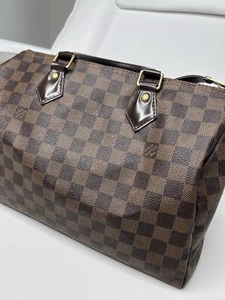 Louis Vuitton Speedy 30 Damier Ebene Canvas Authentic - Picture 1 of 12