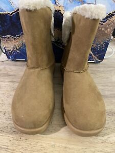 Roebuck & Co Toddler Girls' Cozy Boots ~Chestnut US Sz 4 M~ Warm & Comfortable