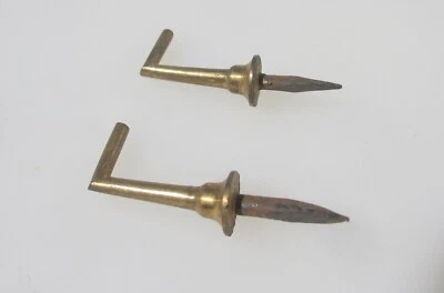 Lazos victorianos de latón para persianas de ventana ganchos antiguos perchas de cable cortina antigua 1,5" D Foto 1 de 4