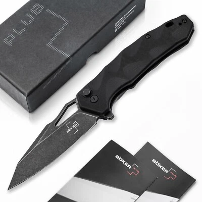 BÖKER PLUS® Kirke Taschenmesser Nitro-V Button Lock G10 Hydra Design - 01BO636 - Bild 1 von 4