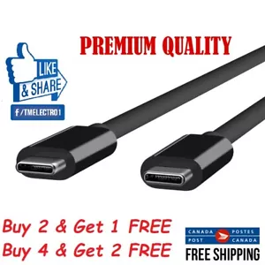 USB Type-C to USB-C 3.1 3A Charger Data Sync Cable For S20+ Note20+ A5 A8 A50 S9 - Picture 1 of 6