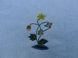 BY YARD LEE JOFA DERBY EMBROIDERY HAND CREWEL LINEN SMALL FLOWER SPRIG MSRP$336 - Picture 1 of 10
