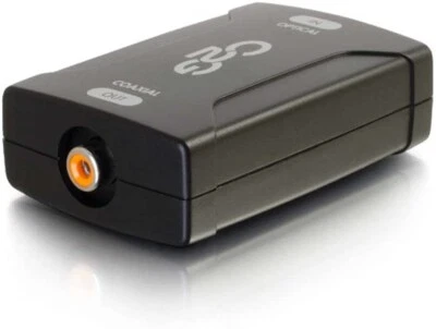 T69 C2G 40018 Coaxial to TOSLINK Optical Digital Audio Converter Black - Image 1 of 4