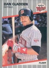 #112 Dan Gladden - Minnesota Twins - 1989 Fleer Baseball