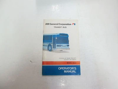 Am General Transit Autobús Division De Masa Condado Hawai Operador Manual - Imagen 1 de 4