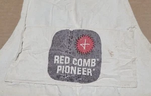 Vintage Red Comb Pioneer Advertising Apron  - Picture 1 of 4
