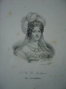 Lithographie Litho Portrait Seiner Königlichen Hoheit Madame La Dauphine - Bild 1 von 1