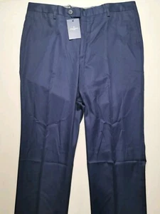 HACKETT Mens Size 34 Plain 100% Cotton Trousers (NEW) Bright Navy Need Tailoring - Picture 1 of 19