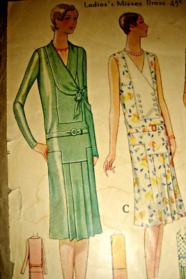 1920s Vintage Antique Dress Sewing Pattern McCall 5780~Sz 16~Complete~Good Cond - Image 1 of 4