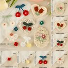 Cherry Flower Embroidery Patch Sew-on Sew-on DIY Applique Clothing Patches
