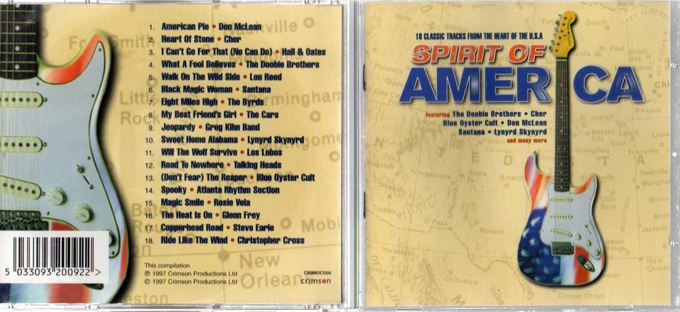 SPIRIT OF AMERICA : 18 TRACKS FROM THE HEART OF THE U.S.A. (CD) - Image 1 of 1