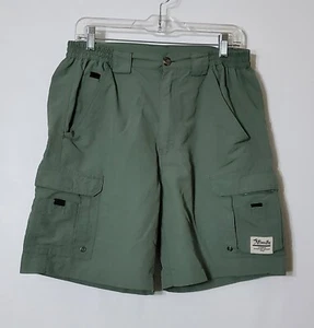BIMINI BAY OUTFITTERS NYLON OLIVE GREEN CARGO SHORTS MENS SIZE 32 - Picture 1 of 7