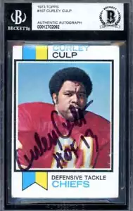 Curley Culp Beckett BAS Signed 1973 Topps Rookie Autograph - Picture 1 of 1