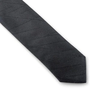 Cravatta uomo Hugo Boss jacquard skinny tinta unita formale Italia nera taglia unica 78€ - Foto 1 di 7