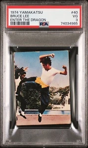 PSA 3 Very Good Bruce Lee The Big Boss 1974 Yamakatsu Japanese Mini #40 card - Picture 1 of 2