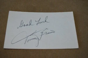 Tommy Bianco signed 3x5 index card 1975 Milwaukee Brewers - Picture 1 of 1