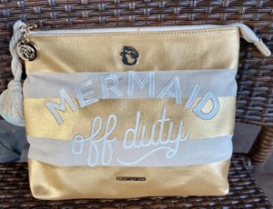 Spartina 449 Daufuskie Island Neu mit Etikett Badeanzug Wet Bag groß Kosmetiktasche Meerjungfrau - Bild 1 von 9