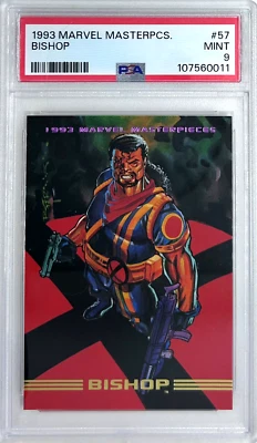 1993 Marvel Masterpieces Bishop #57 PSA 9 MINT - Image 1 of 2