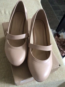 BNIB Ladies Mary Jane Kitten Heel Shoes Size 6 EEE By JD Williams - Picture 1 of 7
