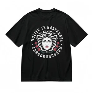 Women's Comfy Slight Stretch Classic T-Shirt Rose Decorated Female Face Art Tee - Picture 1 of 6