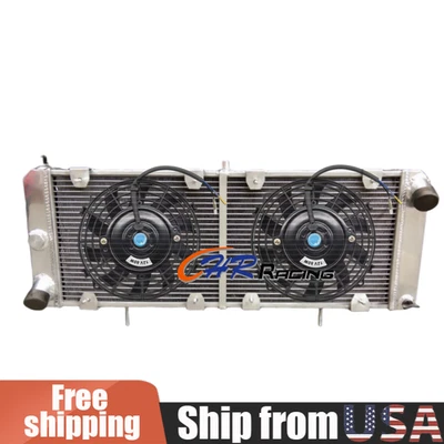 For Fiat X1/9 Bertone X1/9 Lancia Scorpion & Montecarlo Aluminum Radiator+Fans - Image 1 of 4