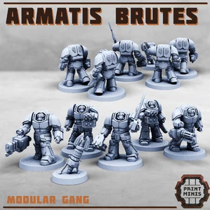 28mm Brute Warriors - Armatis Mors (Heroic Scale) (MODULAR) - Picture 1 of 1