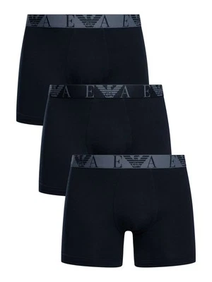 Emporio Armani Men's 3 Pack Stretch Cotton Boxer Briefs, Blue - image 1 of 4