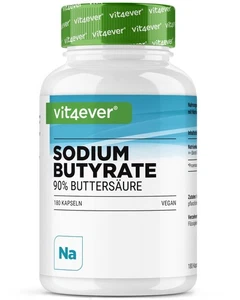 Sodio butirrato 180 capsule da 600 mg Premium 90% acido butirrico Butirrato di - Foto 1 di 24