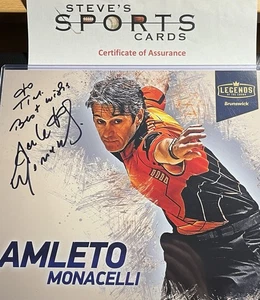 Amleto Monacelli Brunswick Bowling Signed 8x10 Photograph w/ COA, Top Loader - Picture 1 of 5